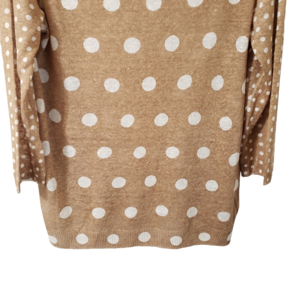 J. Crew 100% Linen Polka Dot Sweater Size XL - Picture 4 of 13